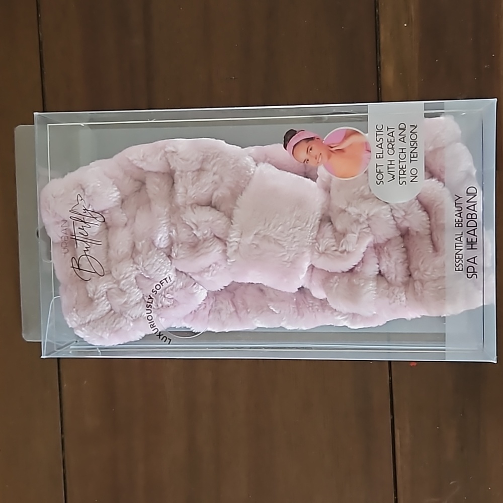 Essential Beauty pink spa headband